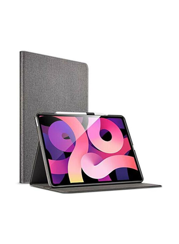

Esr Apple iPad Air 4 10.9-Inch 2020 Folio Book Design Urban Premium Series Tablet Flip Case Cover with Supports Pencil 2 Wireless Charging, Grey
