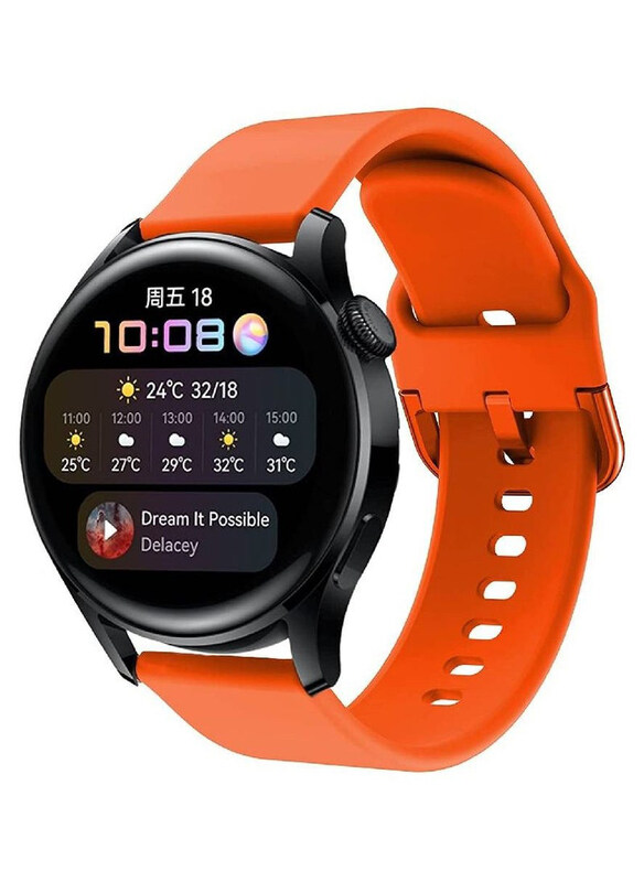 

Generic Replacement Soft Silicone Band for Huawei Watch 3/Huawei Watch 3 Pro, Orange