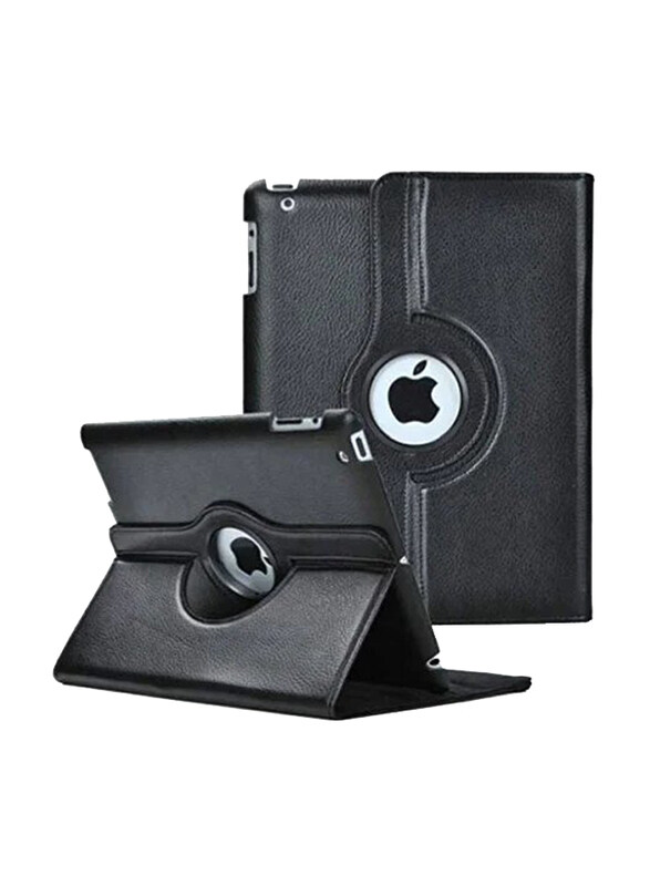 

Generic Apple iPad-2-3-4 Leather 360 Degree Rotating Stand Folio Flip Tablet Case Cover, Black