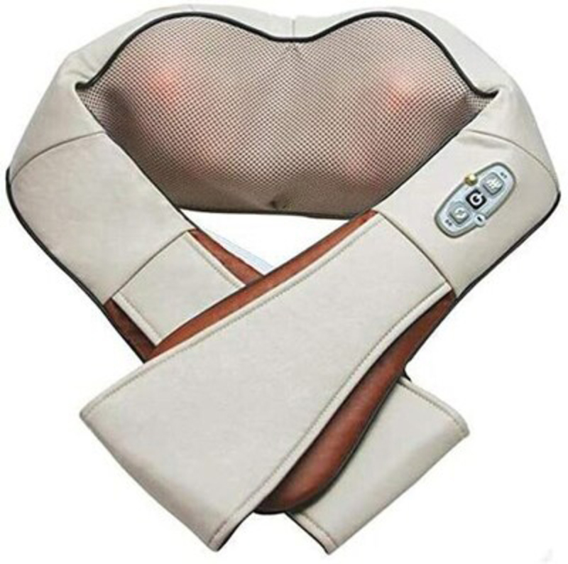 JMB Electric Shiatsu Kneading Neck Shoulder Body Massager with Heat Health Care, One Size, D-1950, Beige