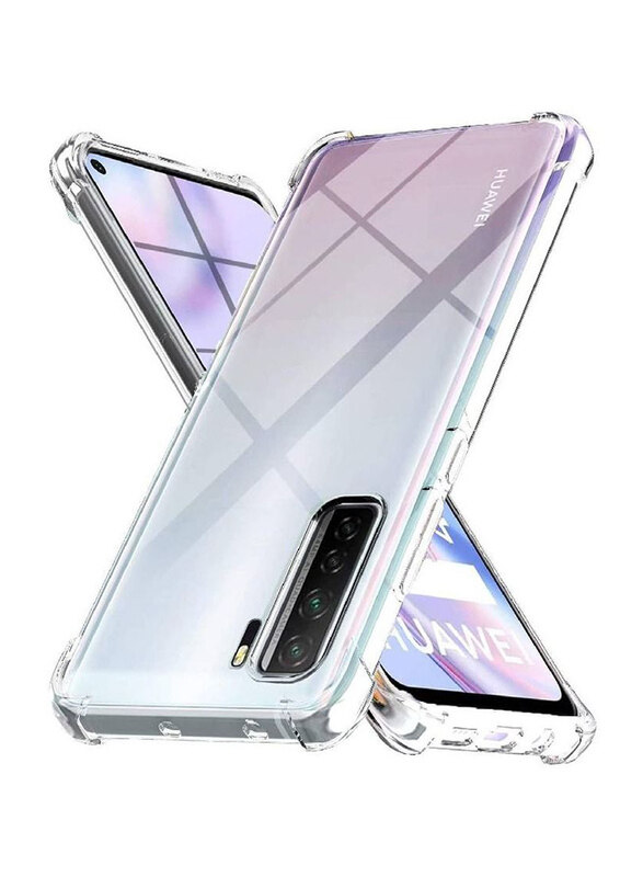 Huawei Nova 7 5G Reinforced Corners Shock-Absorption Flexible TPU Mobile Phone Case Cover, Transparent