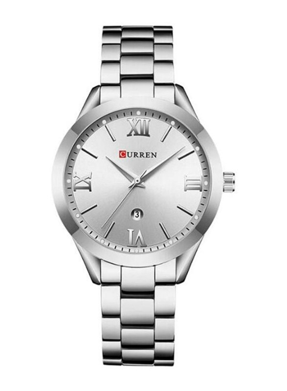 

Curren Analog Watch for Women with Alloy Band, Water Resistant, 9007, Silver