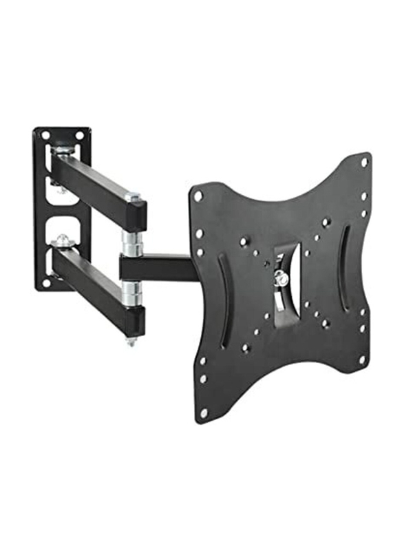 Heavy Duty Single Arm 180 Degree Rotation LED Wall Bracket Holder Full Motion TV Mount for 19-43 Inch, SG-814, Black