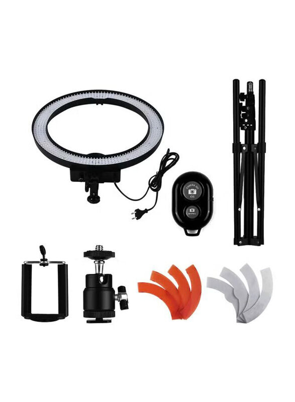 

Andoer LED Photography Ring Fill Light, Black/Clear