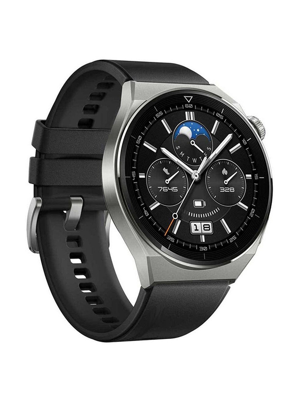 Telzeal 46mm Full Touch Bluetooth Smartwatch, Black