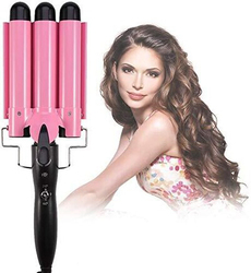 Double Anion Iron Hair Curler, Black/Pink