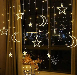 Moon Star LED Curtain Light, 3 Meter, Warm White