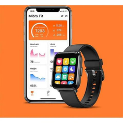 Mibro XPAW002 1.57" Colour Smart Watch with HD Colour Screen, 24/7 Heart Rate & SpO2 Monitoring, 15 Sports Mode, Sleep Tracking, 10-Days Battery Life, 5 ATM Waterproof, Black
