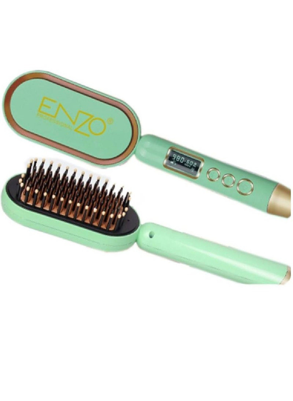 Enzo Advanced Straight Hair Comb, EN-4102, Light Green/Gold