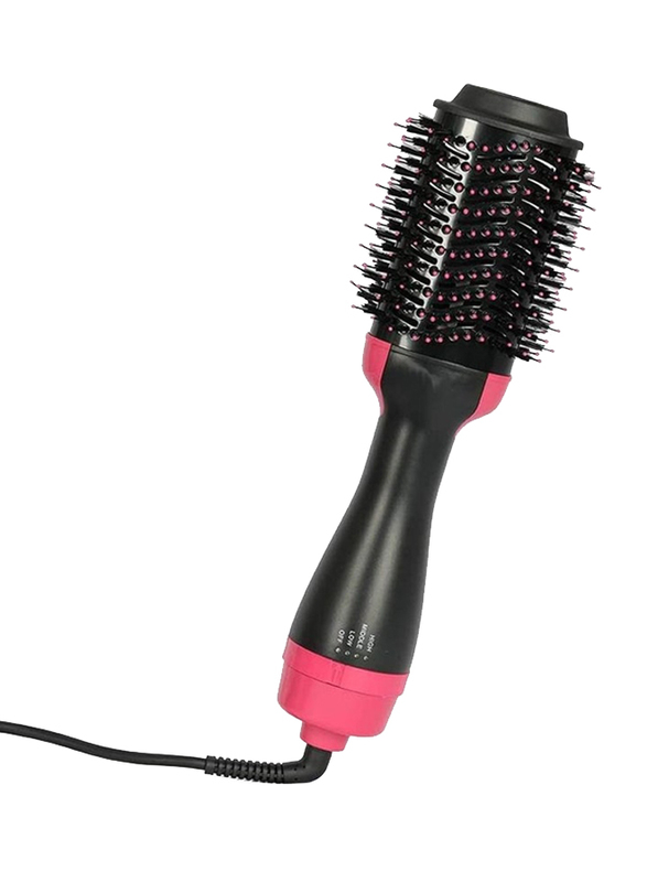 

Arabest Hot Air Brush 3-in-1 Straightening Brush Volumizer and Hair Dryer, Pink/Black