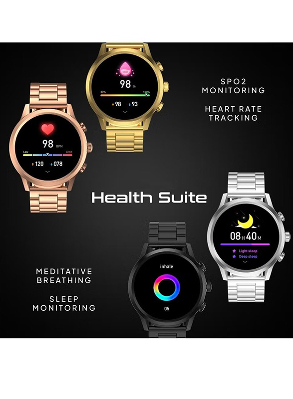 Haino Teko Germany 2023 Smartwatch, Newly Launched Bluetooth Calling Full Screen Touch Heart Rate Monitoring, Black