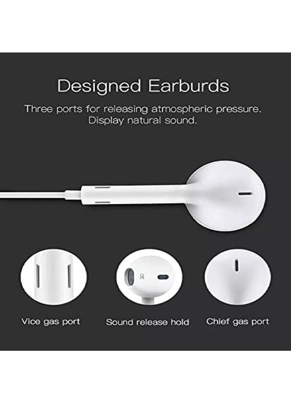 Yesido Wired In-Ear Universal Headset Earphones with Mic for iPhone & Android Smartphone, White