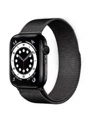 Replacement Milanese Loop Strap Band for Apple Watch Band 45mm 44mm 42mm, Black