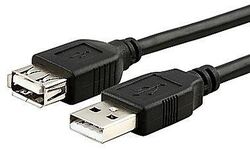 USB Male To Female Extension Cable 5 meter Black