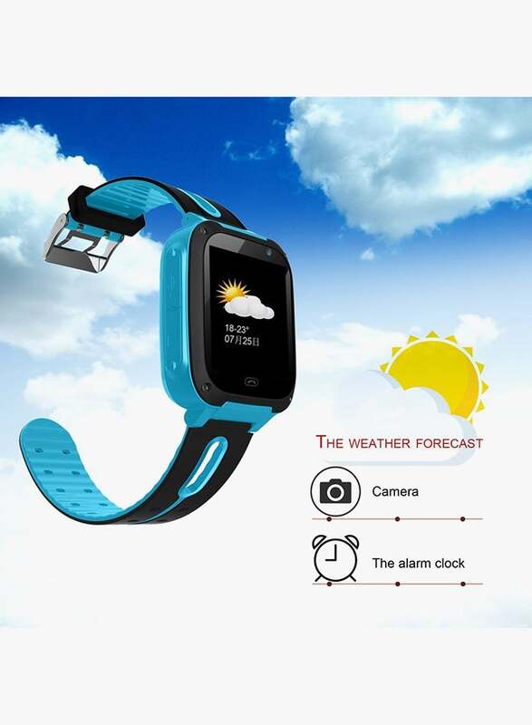 SOS Emergency Alarm Camera Anti-Lost Smartwatch Blue/Black