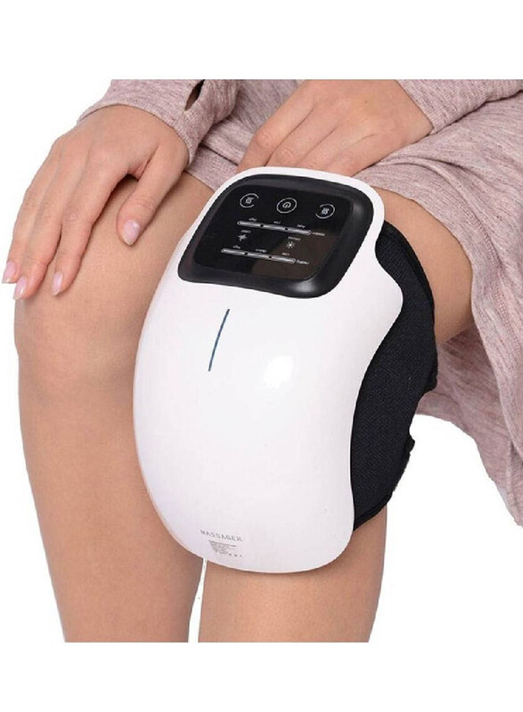 

Xiuwoo Rechargeable Electric Cordless Vibration Knee Massager Device with Heat for Pain Relief & Kneading for Arthritis & Joint Circulation Warmer, Wh