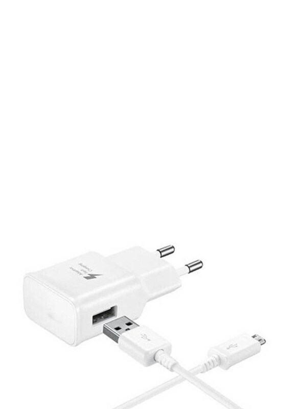 

Generic 2 Pin Fast USB Travel Adapter With Micro Data Cable, White