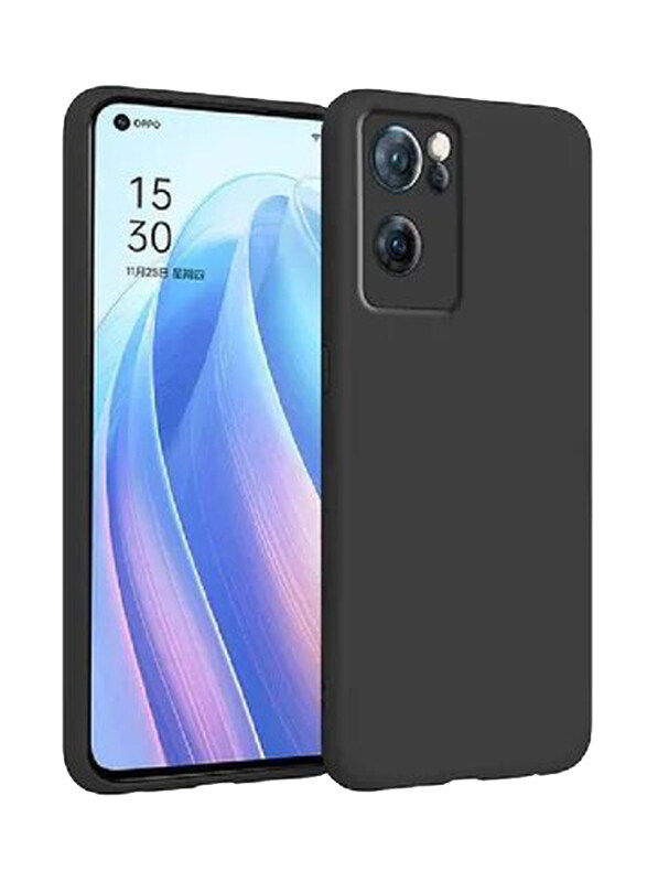 

Generic Oppo Reno 7 5g Silicone Mobile Phone Case Cover, Black