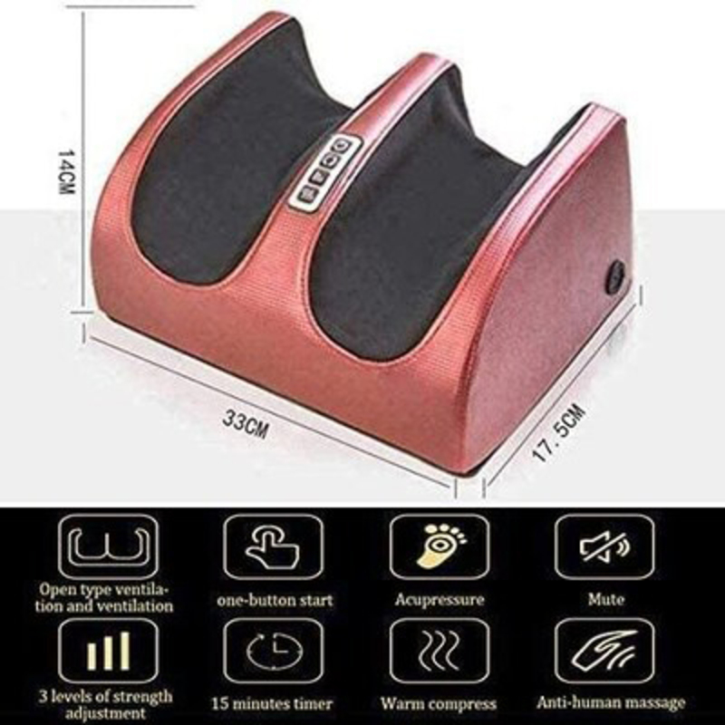 Deep Kneading Shiatsu Foot Massager Machine, One Size, Red