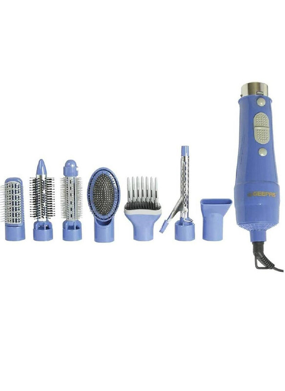 

Geepas New Electric 8 in 1 Hair Styler and Blower, Sky Blue