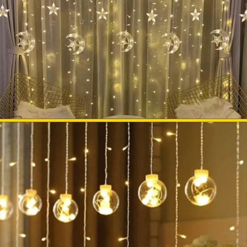 Ramadan Bundle Wishing Ball String Lights Set, Warm White