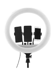 21-inch Selfie LED Photography Lighting Video Studio Ring Light For Youtube Live Stream Photo, Black/White