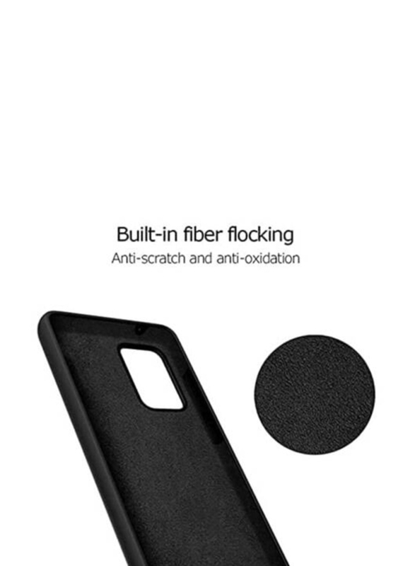 Samsung Galaxy A72 Silicone Mobile Phone Case Cover, Black
