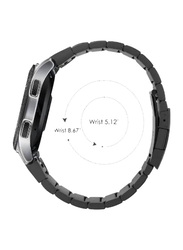 Stainless Steel Wrist Strap Band for Samsung Galaxy Watch 46mm/Gear S3/Huawei Gt/2, Black