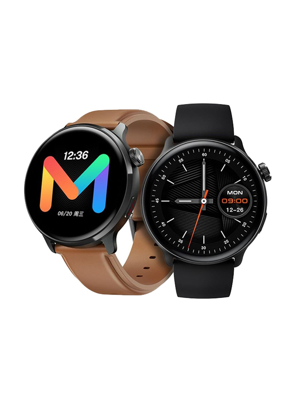 Mibro 1.3 Inch Watch Lite2 Amoled Smartwatch, Brown/Black
