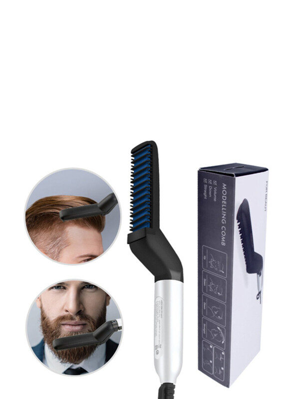 

Generic Multifunctional Electric Beard Hair Straightening Comb Brush Quick Hair Styler for Men, 10W, Multicolour