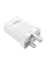 Quick Fast Charger Travel Adapter With Type C Cable, White