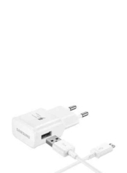 2 Pin Travel USB Wall Charger, White