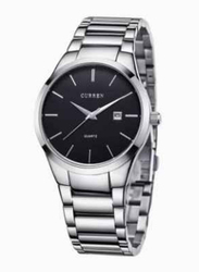 Curren Analog Watch for Men with Stainless Steel Band, Water Resistant, 8106GH, Black-Silver