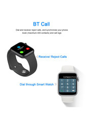 39mm Waterproof Touch Smartwatch Compatible with Android & iOS, White