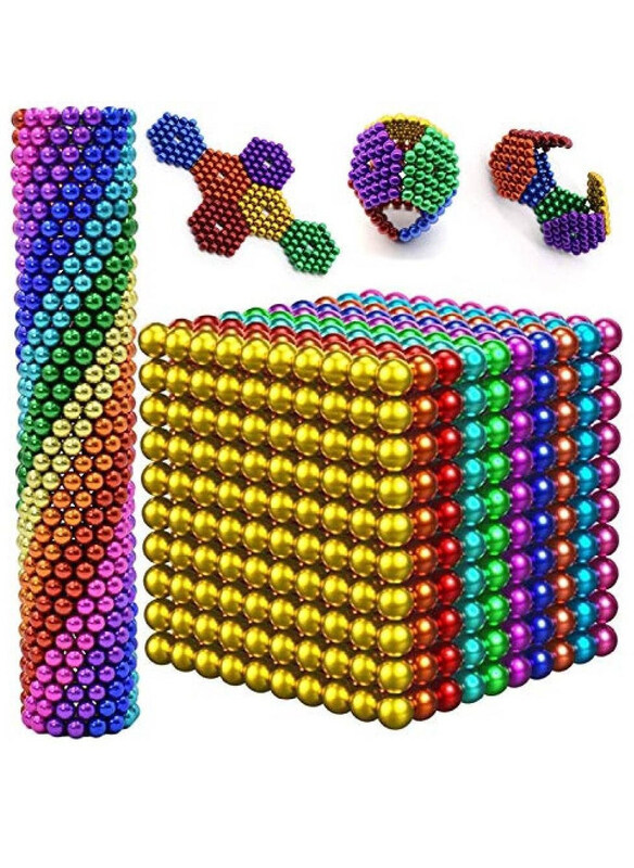 

Generic 3D Figures Colourful Magnetic Balls Building Set, 1000 Pieces, Multicolour