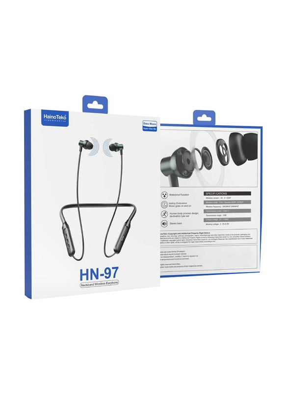 

Haino Teko Germany HN-97 Wireless/Bluetooth Neckband Earphone, Black