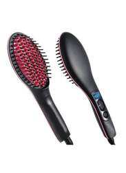 Electric Hair Straightening Brush Pink/Black