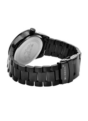 Curren Analog Watch for Men with Stainless Steel Band, NOONN652-035-030, Black