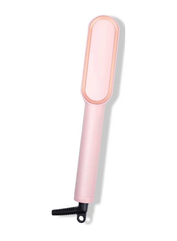 

Gennext Premium Electric Hair Straightener Brush with Ceramic Styling Comb, Pink