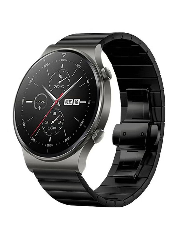 

Generic Stainless Steel Replacement Band for Huawei Watch GT2 Pro, Black