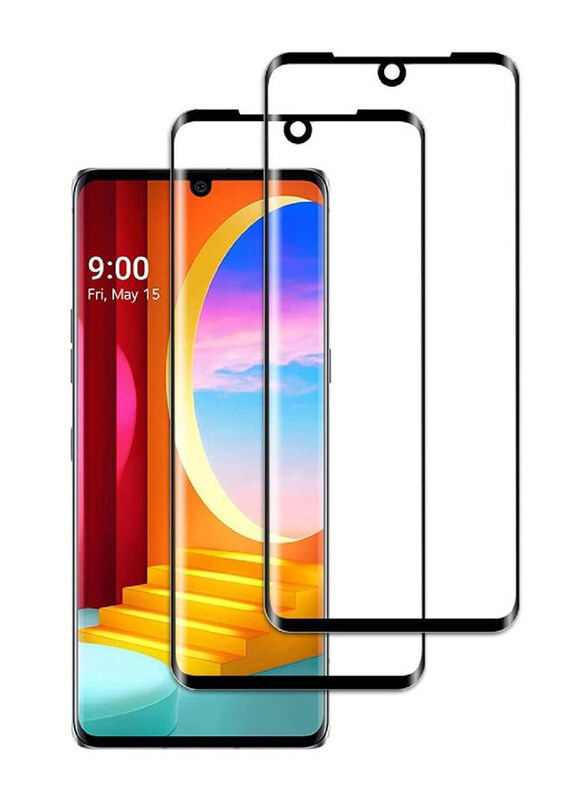 

Hyx LG Velvet Easy to Install Full Coverage HD Anti-Scratch Anti-Fingerprint Tempered Glass Screen Protector, 2 Pieces, Clear