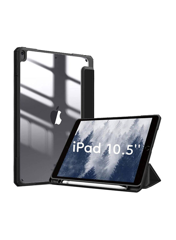 

Hyx Apple iPad Air 3rd Generation 10.5-inch 2019/iPad Pro 10.5-inch 2017 Built-in Pencil Holder Shockproof Tablet Case Cover With Transparent Back She