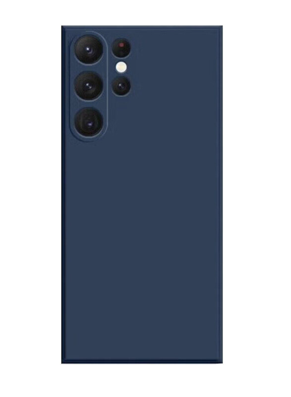 

Generic Samsung Galaxy S23 Ultra Protective Shockproof Slim Designed Liquid Silicone Mobile Phone Case Cover, Blue