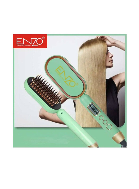 

Enzo Advanced Straight Hair Comb, EN-4102, Light Green/Gold