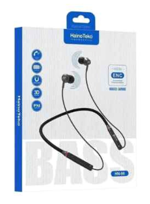 

Haino Teko Germany ENC HN-99 Wireless/Bluetooth Neckband Earphone, Black