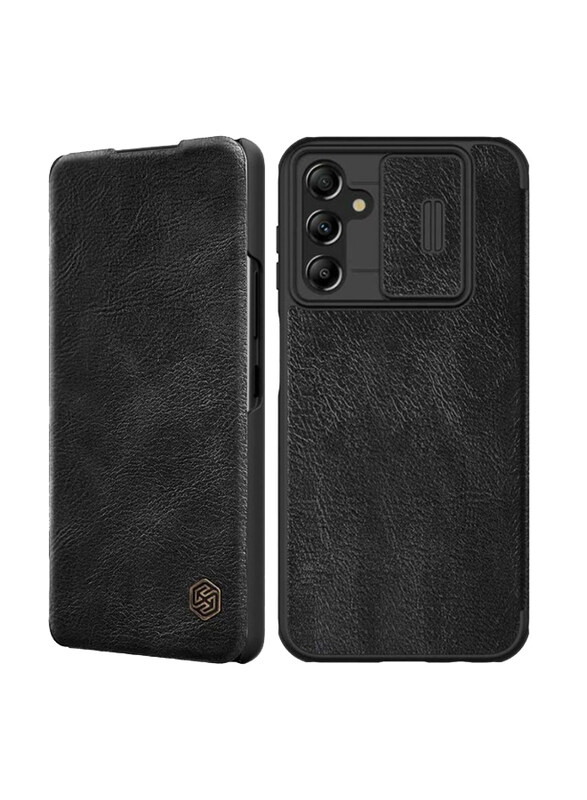 

Nillkin Samsung Galaxy A14 4G/5G Qin Leather Case With Slide Camera Protection Mobile Phone Case Cover, Black