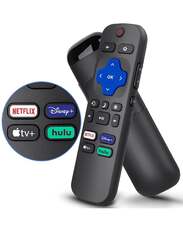 Replacement Voice Remote Control For TCL/Hisense/Sharp/Philips/JVC/RCA/Magnavox/Sanyo/LG/Haier Roku TVs Black