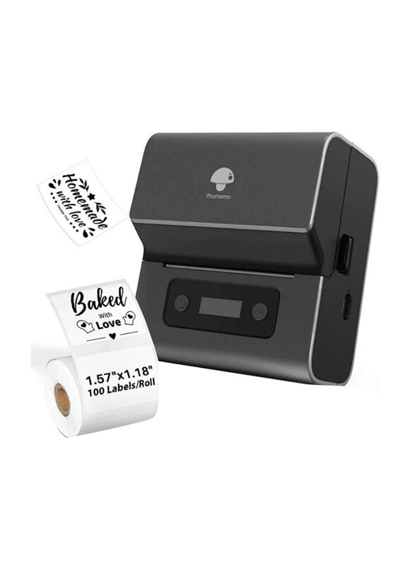 

Phomemo 3 inch Bluetooth Label Maker Thermal Printer, Black