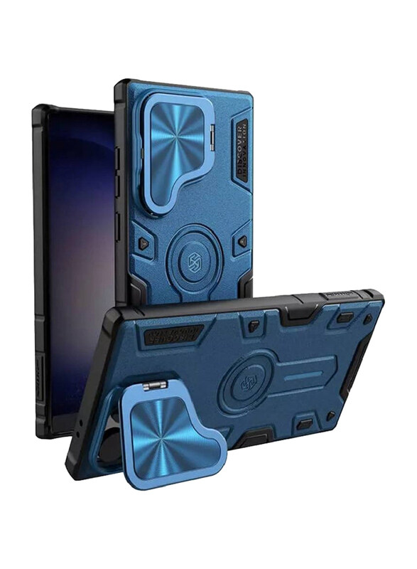 

Nillkin Samsung Galaxy S24 Ultra Protective Camshield Armor Prop Magnetic Camera Protection Mobile Phone Cover Case, Blue