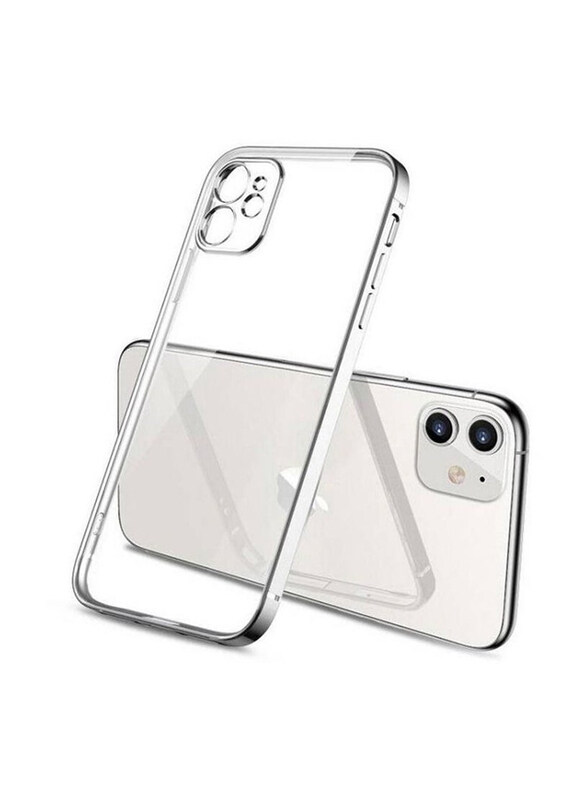 

Generic Apple iPhone 12/12 Pro Camera Protection Anti-Drop Matte Translucent Shell Aluminum Alloy Frame Anti-Fall Mobile Phone Case Cover, Silver